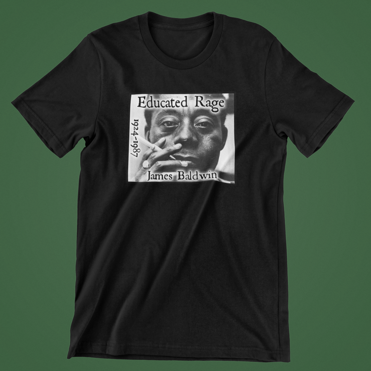 Educated Rage James Baldwin Unisex T-Shirt